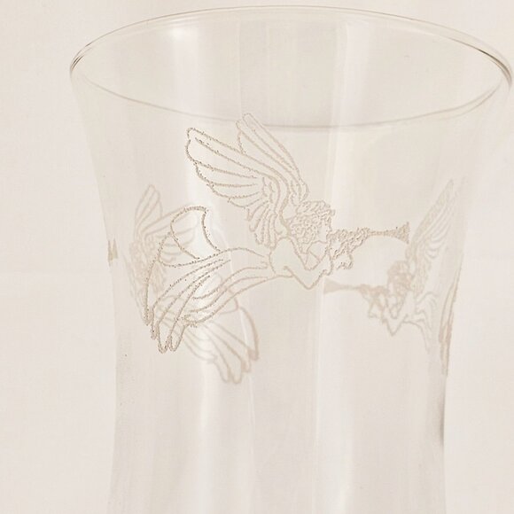 Homco Christmas Angel Sconce Votive Candle Holders 6" etched holiday cottagecore - Picture 5 of 7